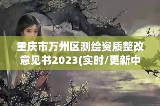 重庆市万州区测绘资质整改意见书2023(实时/更新中)