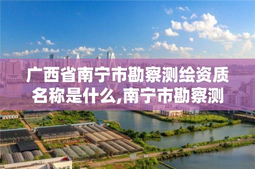 广西省南宁市勘察测绘资质名称是什么,南宁市勘察测绘地理信息有限公司。