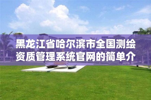 黑龙江省哈尔滨市全国测绘资质管理系统官网的简单介绍