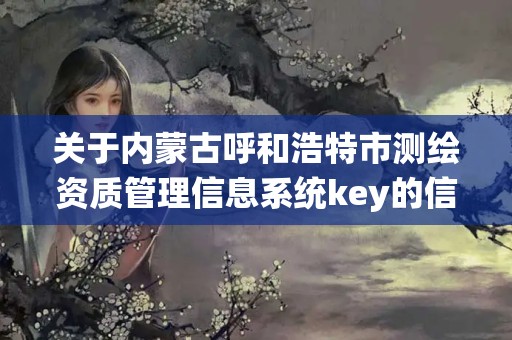 关于内蒙古呼和浩特市测绘资质管理信息系统key的信息