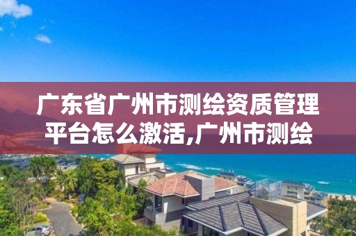 广东省广州市测绘资质管理平台怎么激活,广州市测绘管理办法。