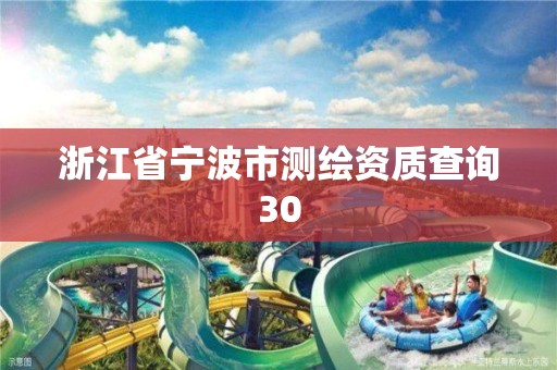 浙江省宁波市测绘资质查询30