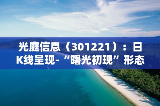 光庭信息（301221）：日K线呈现-“曙光初现”形态 后市看多（05-05）