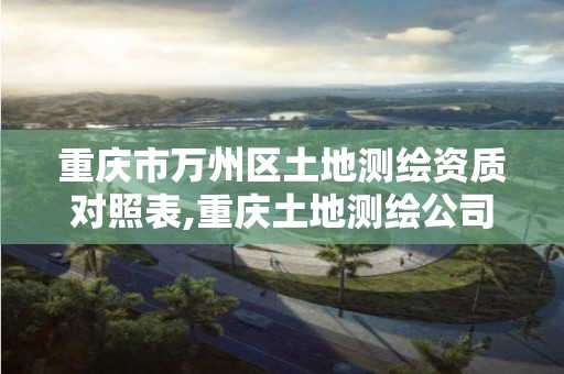 重庆市万州区土地测绘资质对照表,重庆土地测绘公司。