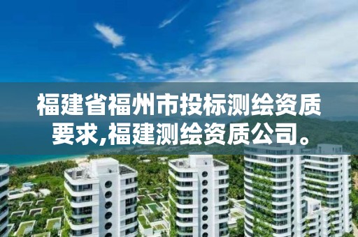 福建省福州市投标测绘资质要求,福建测绘资质公司。