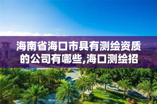 海南省海口市具有测绘资质的公司有哪些,海口测绘招聘。