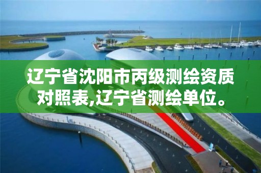 辽宁省沈阳市丙级测绘资质对照表,辽宁省测绘单位。