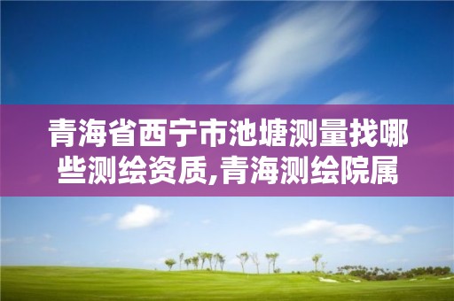 青海省西宁市池塘测量找哪些测绘资质,青海测绘院属于什么单位。