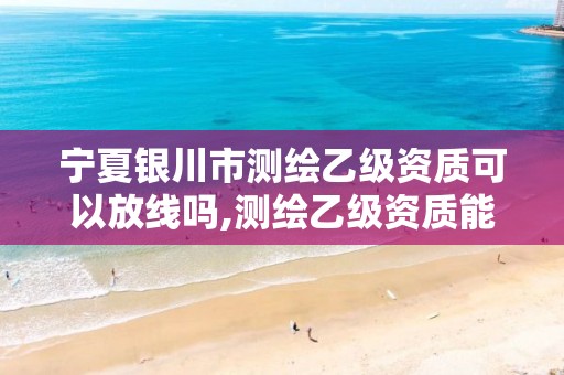 宁夏银川市测绘乙级资质可以放线吗,测绘乙级资质能不能做省外的项目。