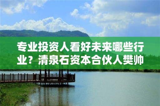 专业投资人看好未来哪些行业？清泉石资本合伙人樊帅：推荐老字号中国品牌