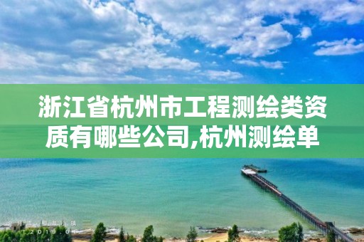 浙江省杭州市工程测绘类资质有哪些公司,杭州测绘单位。