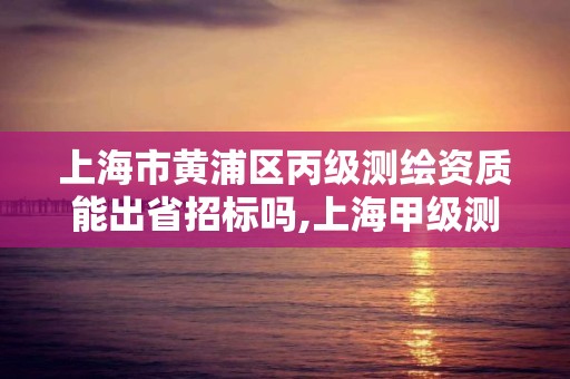 上海市黄浦区丙级测绘资质能出省招标吗,上海甲级测绘单位。