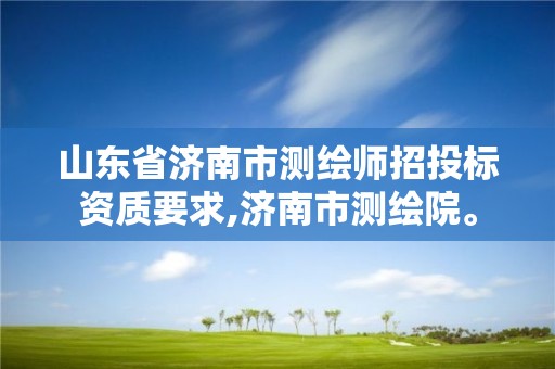 山东省济南市测绘师招投标资质要求,济南市测绘院。