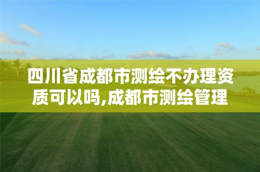 四川省成都市测绘不办理资质可以吗,成都市测绘管理办法。