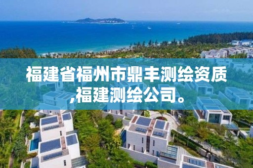 福建省福州市鼎丰测绘资质,福建测绘公司。