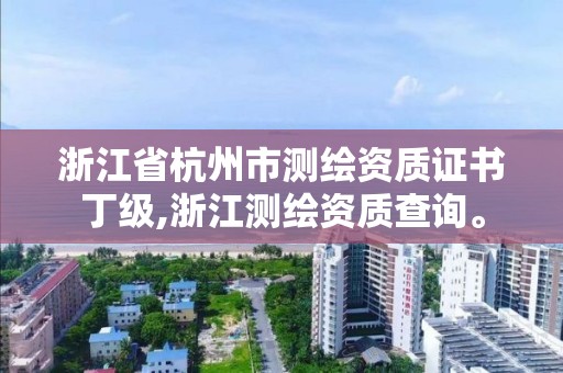 浙江省杭州市测绘资质证书丁级,浙江测绘资质查询。