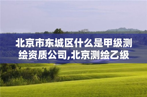 北京市东城区什么是甲级测绘资质公司,北京测绘乙级资质。