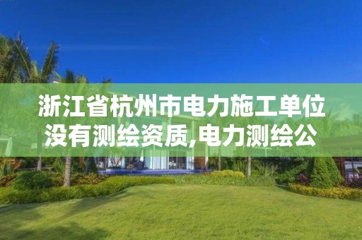 浙江省杭州市电力施工单位没有测绘资质,电力测绘公司。