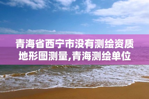 青海省西宁市没有测绘资质地形图测量,青海测绘单位。