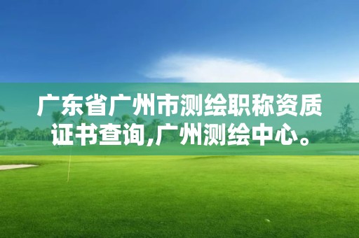 广东省广州市测绘职称资质证书查询,广州测绘中心。