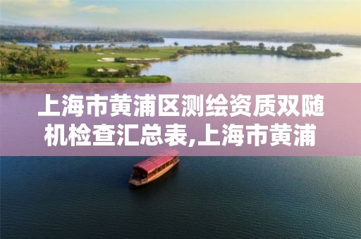 上海市黄浦区测绘资质双随机检查汇总表,上海市黄浦区测绘中心。