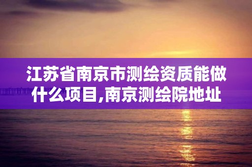 江苏省南京市测绘资质能做什么项目,南京测绘院地址。