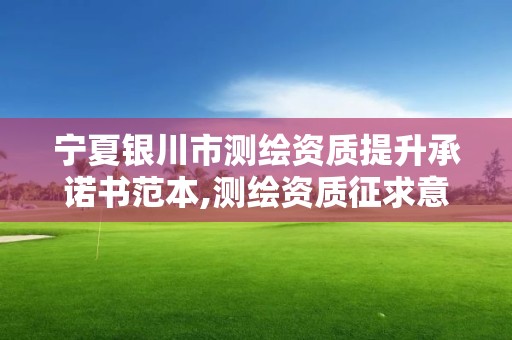 宁夏银川市测绘资质提升承诺书范本,测绘资质征求意见 2020。