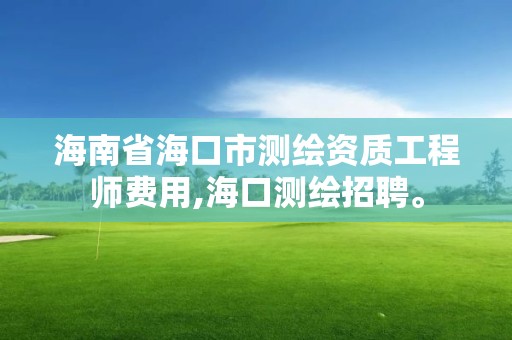 海南省海口市测绘资质工程师费用,海口测绘招聘。