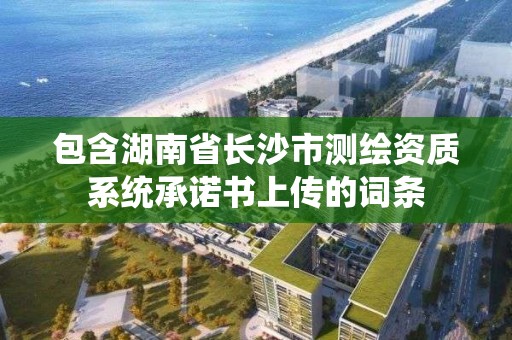 包含湖南省长沙市测绘资质系统承诺书上传的词条