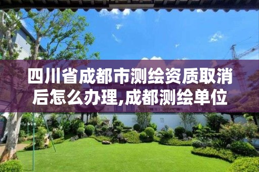 四川省成都市测绘资质取消后怎么办理,成都测绘单位集中在哪些地方。