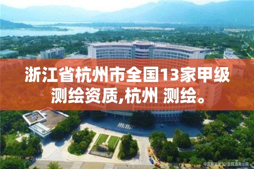 浙江省杭州市全国13家甲级测绘资质,杭州 测绘。