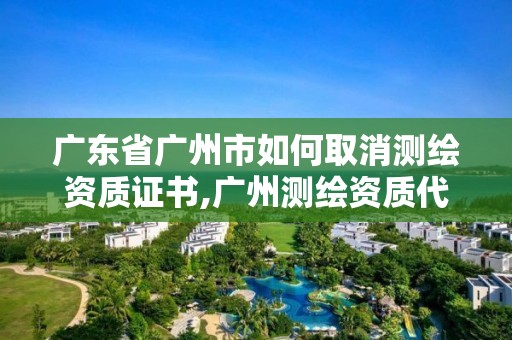 广东省广州市如何取消测绘资质证书,广州测绘资质代办。