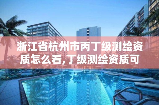 浙江省杭州市丙丁级测绘资质怎么看,丁级测绘资质可直接转为丙级了。