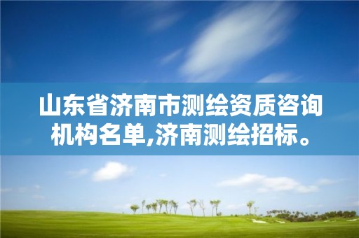 山东省济南市测绘资质咨询机构名单,济南测绘招标。