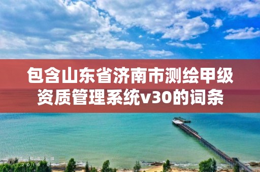 包含山东省济南市测绘甲级资质管理系统v30的词条