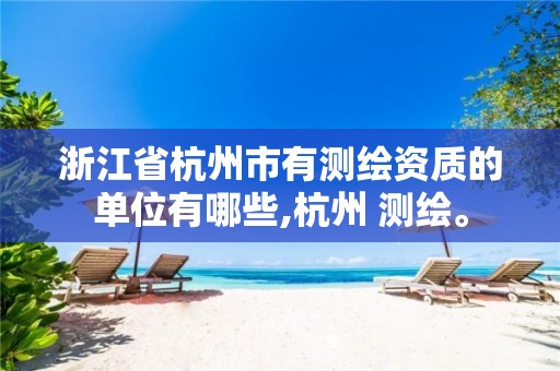 浙江省杭州市有测绘资质的单位有哪些,杭州 测绘。