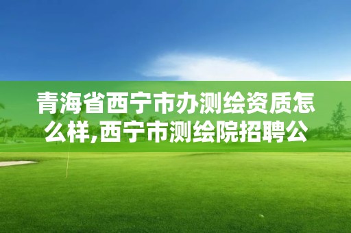 青海省西宁市办测绘资质怎么样,西宁市测绘院招聘公示。