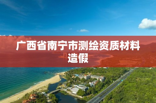 广西省南宁市测绘资质材料造假