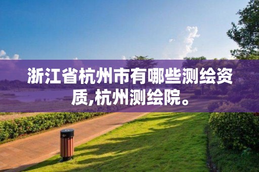 浙江省杭州市有哪些测绘资质,杭州测绘院。