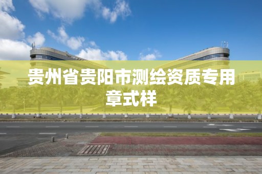 贵州省贵阳市测绘资质专用章式样