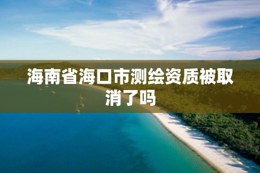 海南省海口市测绘资质被取消了吗