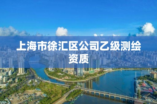 上海市徐汇区公司乙级测绘资质