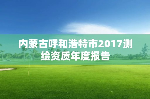 内蒙古呼和浩特市2017测绘资质年度报告