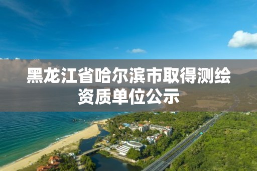 黑龙江省哈尔滨市取得测绘资质单位公示