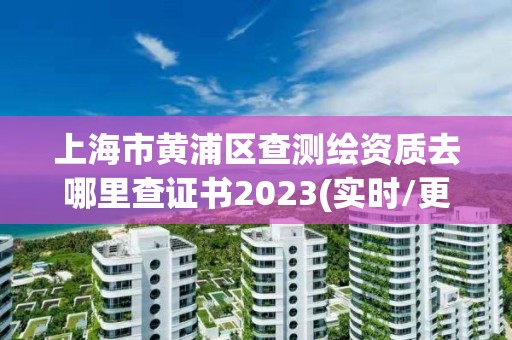 上海市黄浦区查测绘资质去哪里查证书2023(实时/更新中)