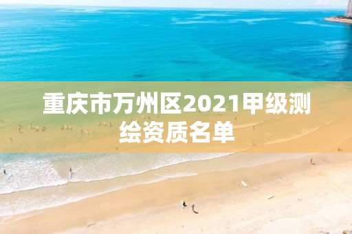 重庆市万州区2021甲级测绘资质名单