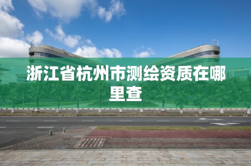 浙江省杭州市测绘资质在哪里查