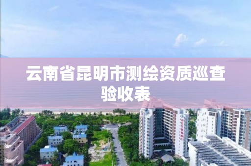 云南省昆明市测绘资质巡查验收表