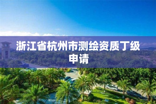 浙江省杭州市测绘资质丁级申请