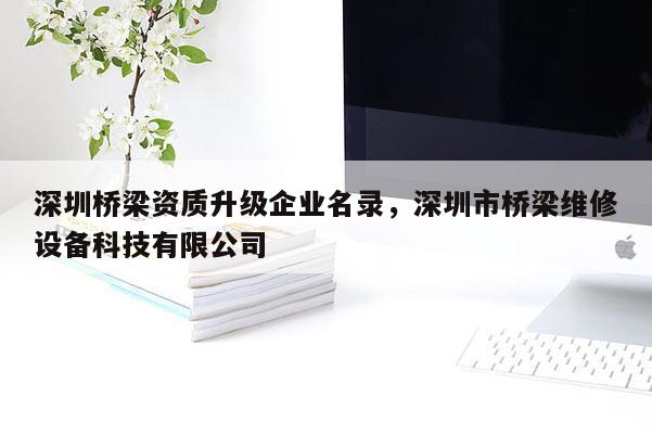 深圳桥梁资质升级企业名录，深圳市桥梁维修设备科技有限公司